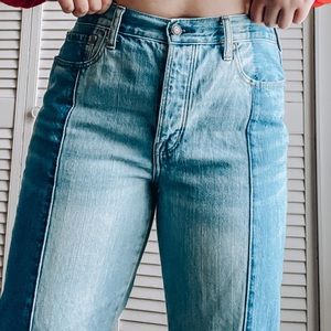 Two toned boyfriend jeans